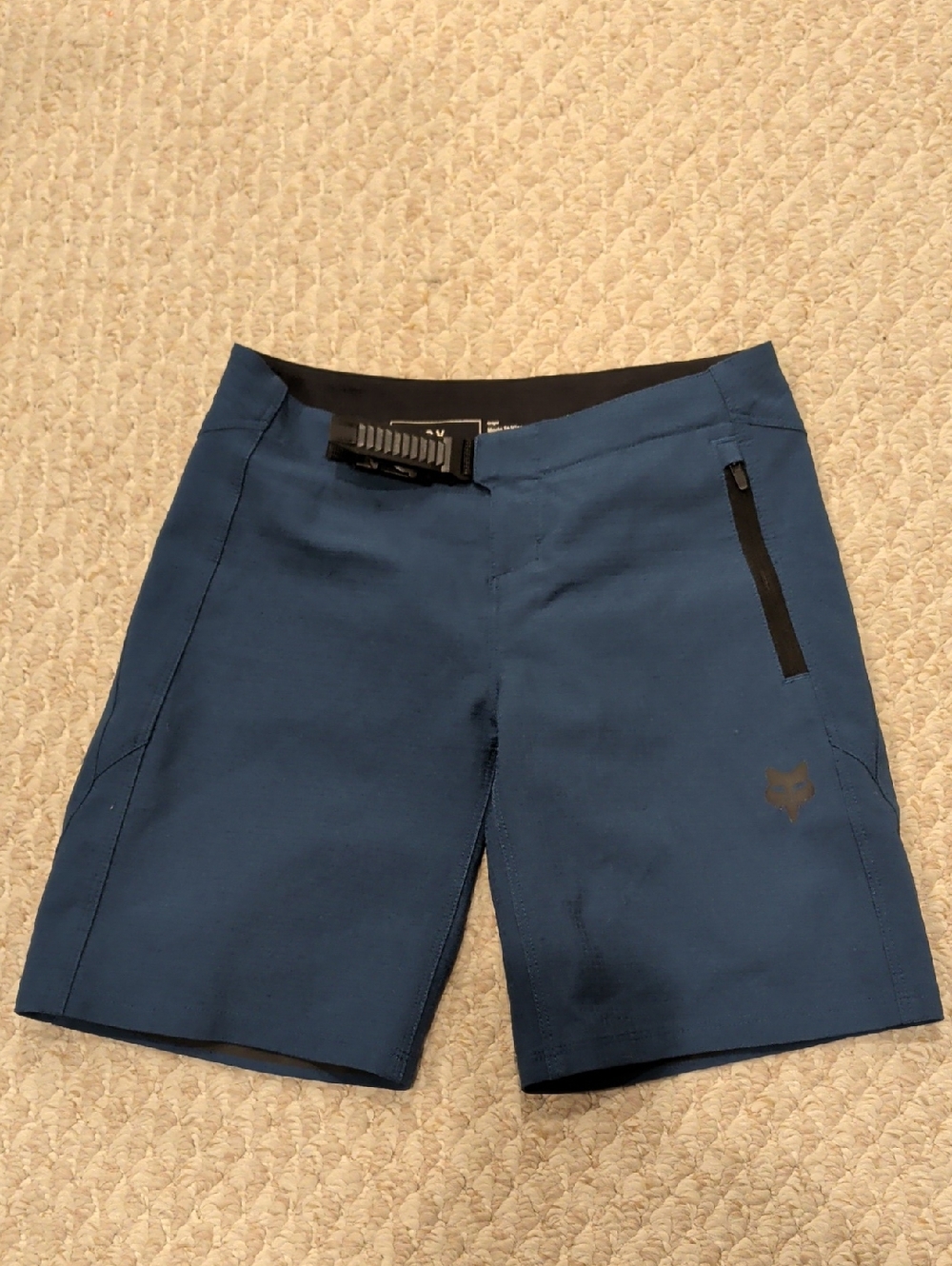 Fox Women's/Girls Blue Performance Shorts with Integrated Belt